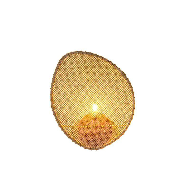 Applique murale contemporaine en rotin en forme de feuille Boho 1 - lampe murale pour salon 