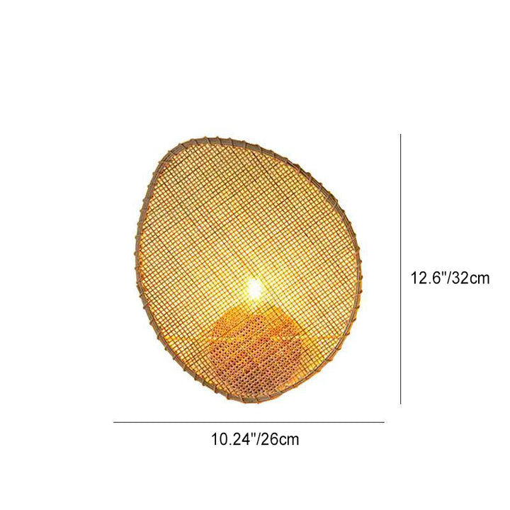 Applique murale contemporaine en rotin en forme de feuille Boho 1 - lampe murale pour salon 