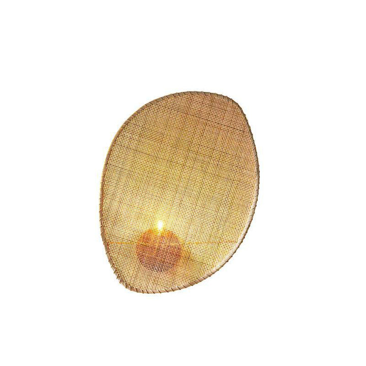 Applique murale contemporaine en rotin en forme de feuille Boho 1 - lampe murale pour salon 
