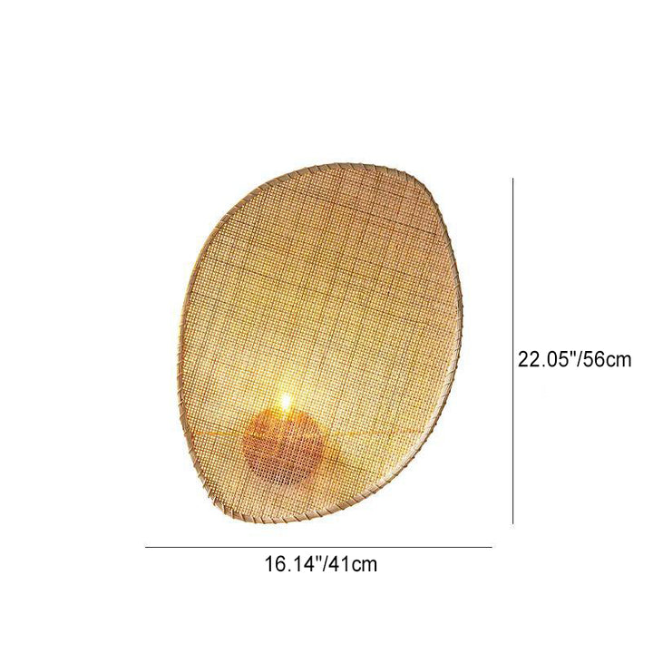 Applique murale contemporaine en rotin en forme de feuille Boho 1 - lampe murale pour salon 