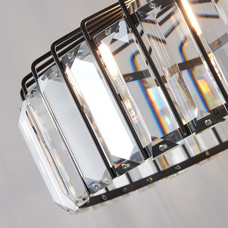 Modern Simplicity Iron Crystal 1 - Light Pendant Light For Dining Room