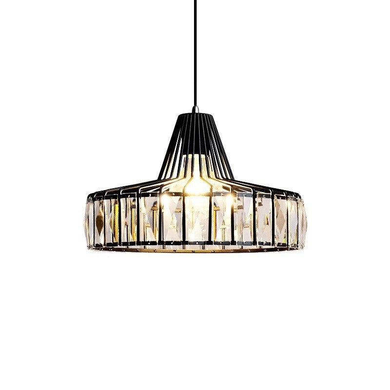 Modern Simplicity Iron Crystal 1 - Light Pendant Light For Dining Room