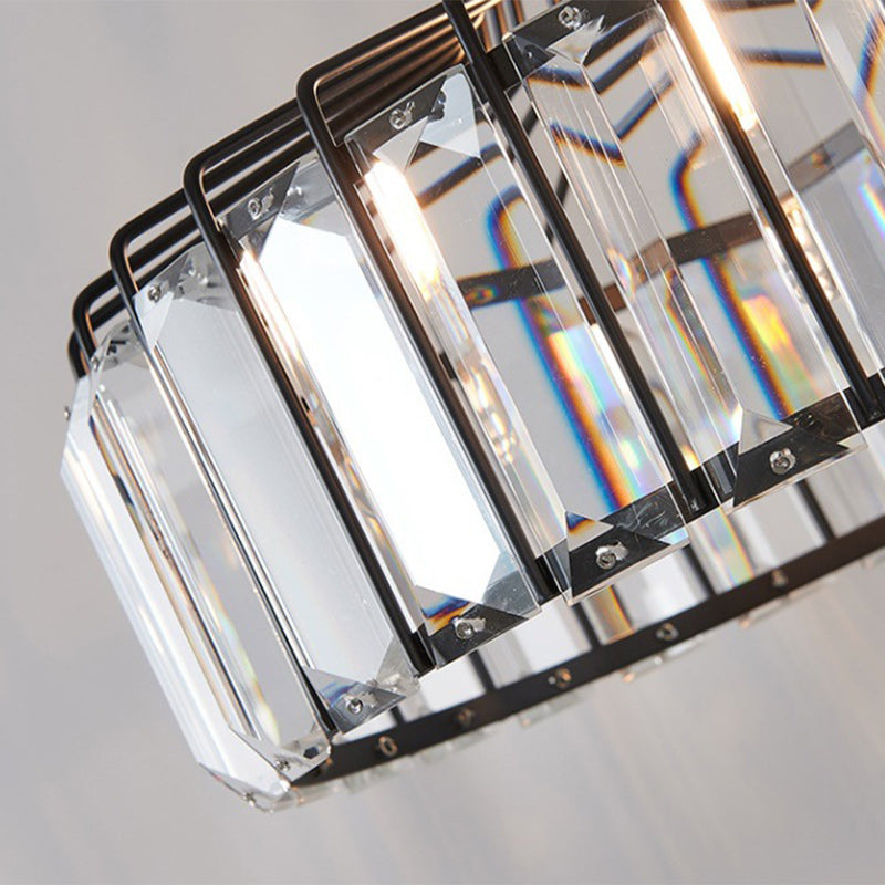 Modern Simplicity Iron Crystal 1 - Light Pendant Light For Dining Room