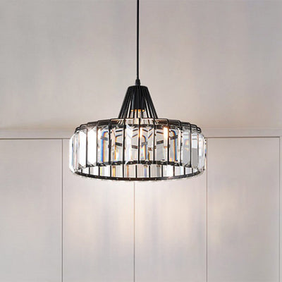 Modern Simplicity Iron Crystal 1 - Light Pendant Light For Dining Room