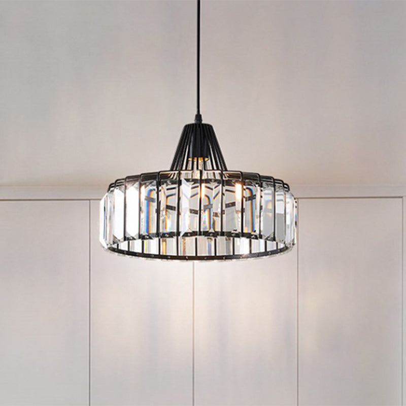 Modern Simplicity Iron Crystal 1 - Light Pendant Light For Dining Room