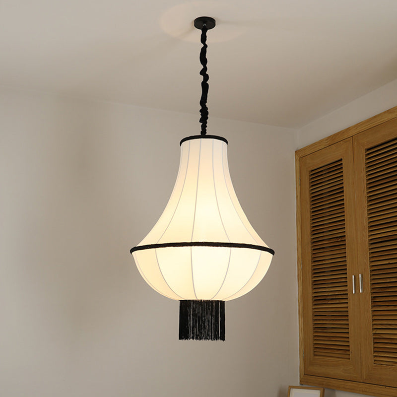 Moderne Art-Deco-Laternenform Stoff-Hardware 1 - Licht-Kronleuchter für Schlafzimmer 