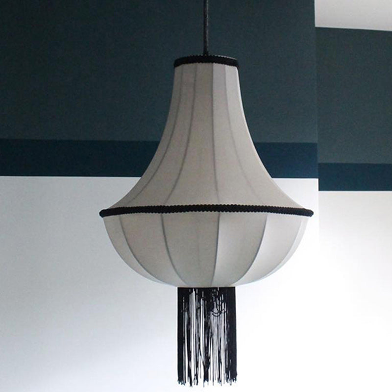 Moderne Art-Deco-Laternenform Stoff-Hardware 1 - Licht-Kronleuchter für Schlafzimmer 