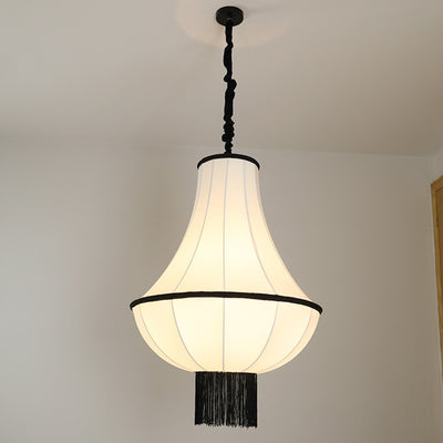Moderne Art-Deco-Laternenform Stoff-Hardware 1 - Licht-Kronleuchter für Schlafzimmer 