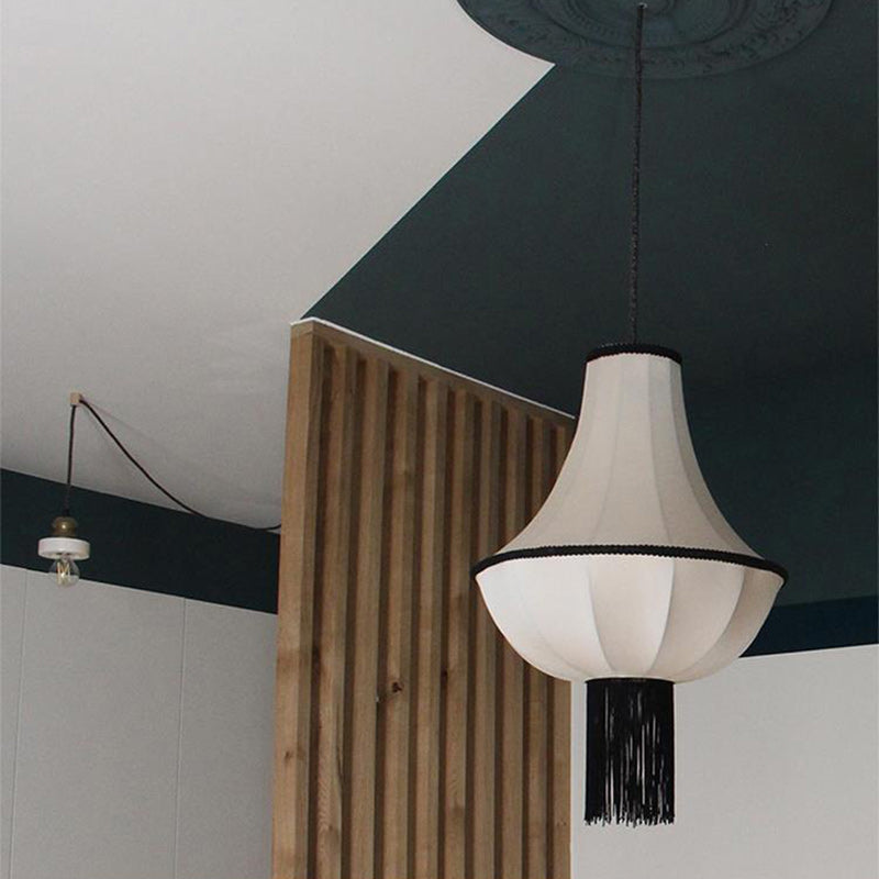 Moderne Art-Deco-Laternenform Stoff-Hardware 1 - Licht-Kronleuchter für Schlafzimmer 