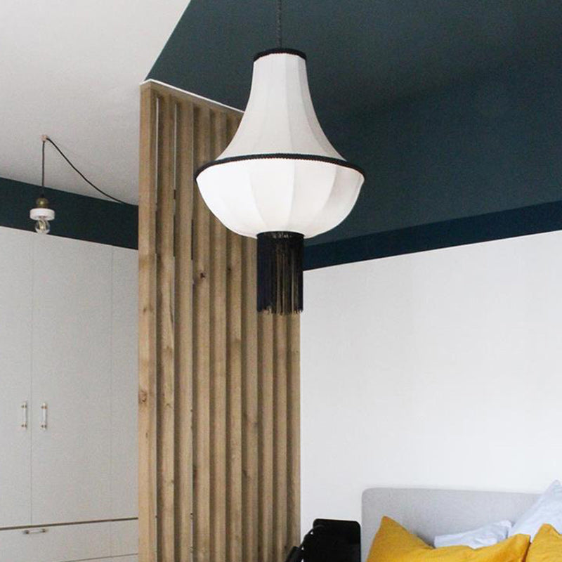 Moderne Art-Deco-Laternenform Stoff-Hardware 1 - Licht-Kronleuchter für Schlafzimmer 