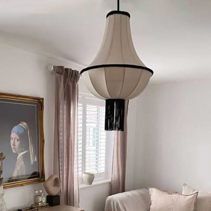 Moderne Art-Deco-Laternenform Stoff-Hardware 1 - Licht-Kronleuchter für Schlafzimmer 