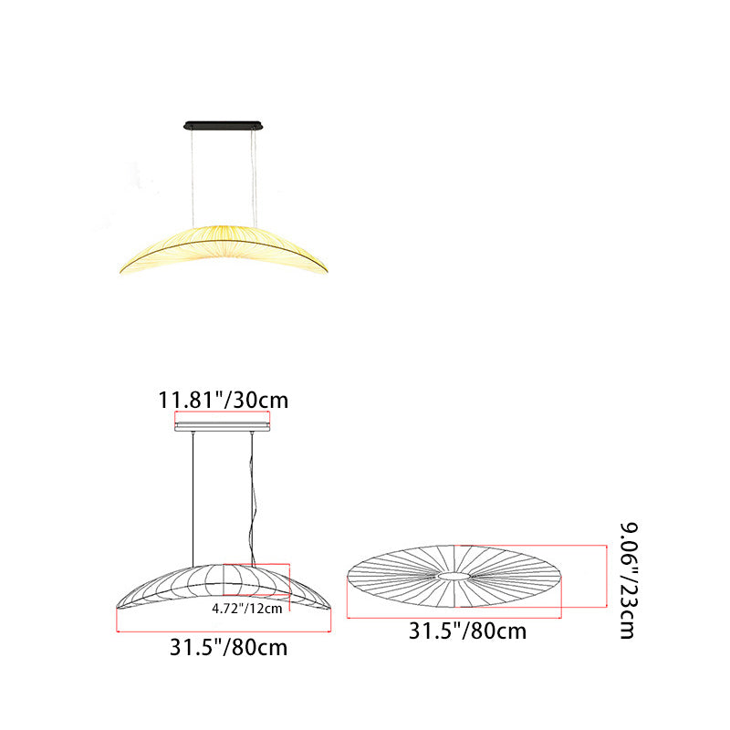 Contemporary Creative Boat Hardware Fabric 1 - Light Chandelier For Dining Room