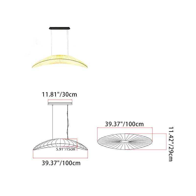 Contemporary Creative Boat Hardware Fabric 1 - Light Chandelier For Dining Room