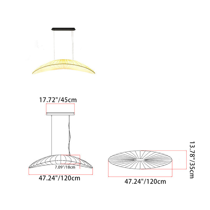 Contemporary Creative Boat Hardware Fabric 1 - Light Chandelier For Dining Room