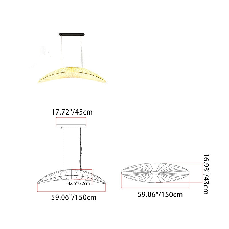 Contemporary Creative Boat Hardware Fabric 1 - Light Chandelier For Dining Room
