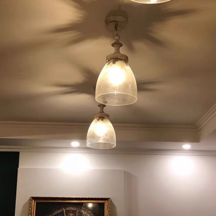 Moderno Shabby Chic Hierro Vidrio 1 - Lámpara Colgante de Luz Para Sala de Estar 
