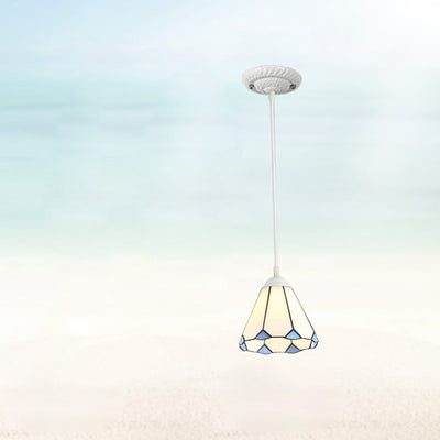 Traditionelle Tiffany Hardware Glas 1 - Licht Pendelleuchte für Esszimmer 