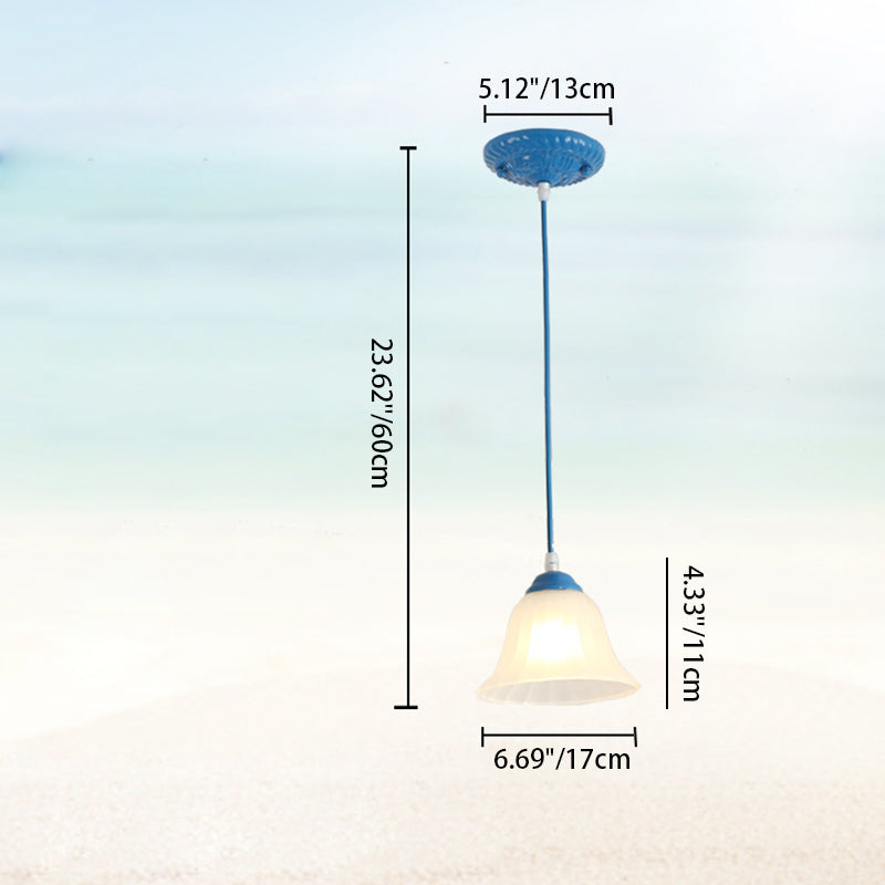 Lámpara colgante de vidrio tradicional Tiffany Hardware 1 - Luz para comedor 