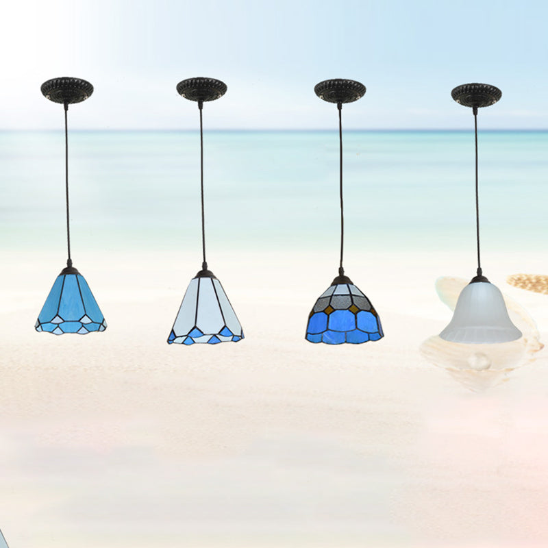 Traditionelle Tiffany Hardware Glas 1 - Licht Pendelleuchte für Esszimmer 
