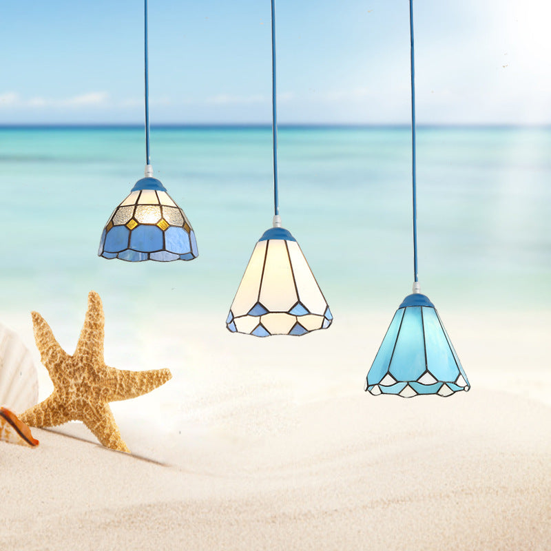 Traditionelle Tiffany Hardware Glas 1 - Licht Pendelleuchte für Esszimmer 