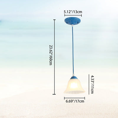 Traditionelle Tiffany Hardware Glas 1 - Licht Pendelleuchte für Esszimmer 