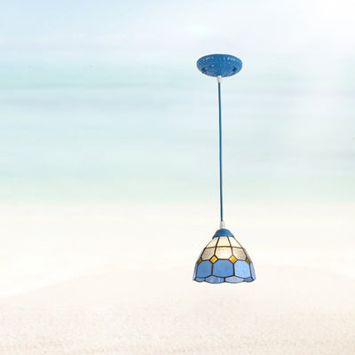 Traditionelle Tiffany Hardware Glas 1 - Licht Pendelleuchte für Esszimmer 