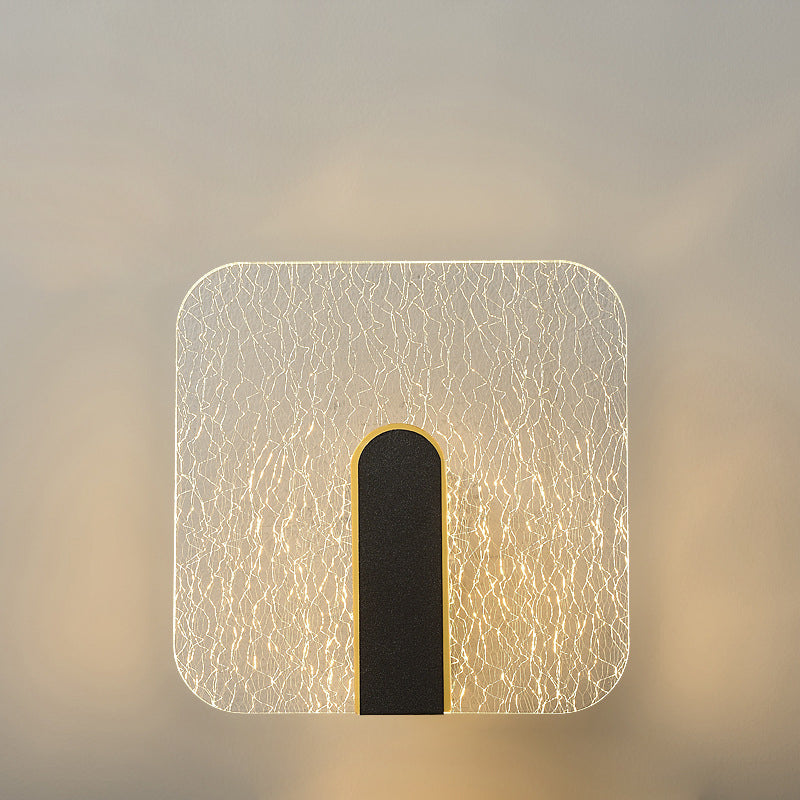 Aplique de pared LED de acrílico con forma de rectángulo cuadrado minimalista moderno para cabecera 