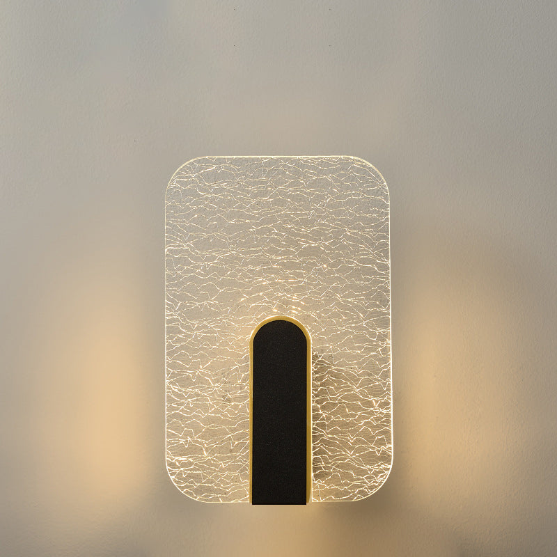 Aplique de pared LED de acrílico con forma de rectángulo cuadrado minimalista moderno para cabecera 