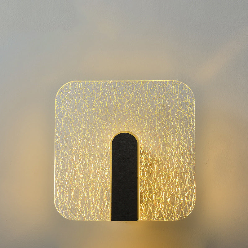 Aplique de pared LED de acrílico con forma de rectángulo cuadrado minimalista moderno para cabecera 