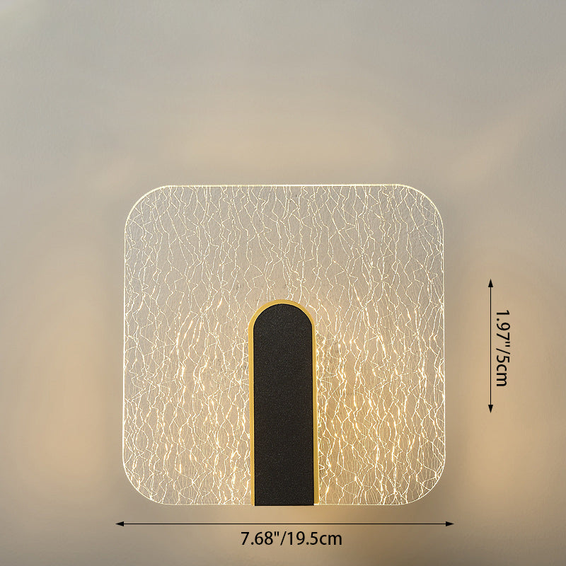 Aplique de pared LED de acrílico con forma de rectángulo cuadrado minimalista moderno para cabecera 