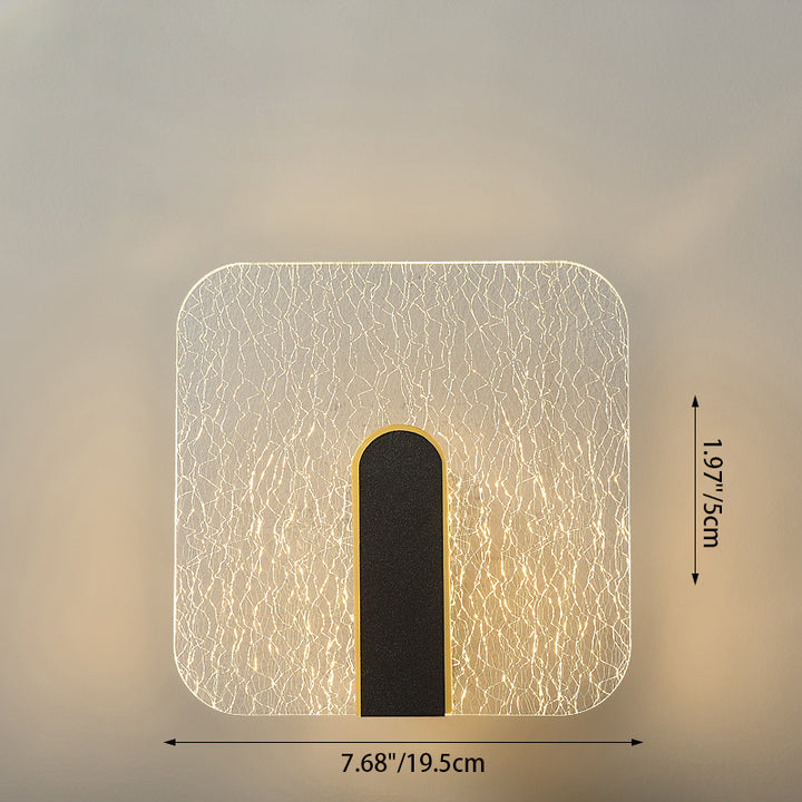 Aplique de pared LED de acrílico con forma de rectángulo cuadrado minimalista moderno para cabecera 