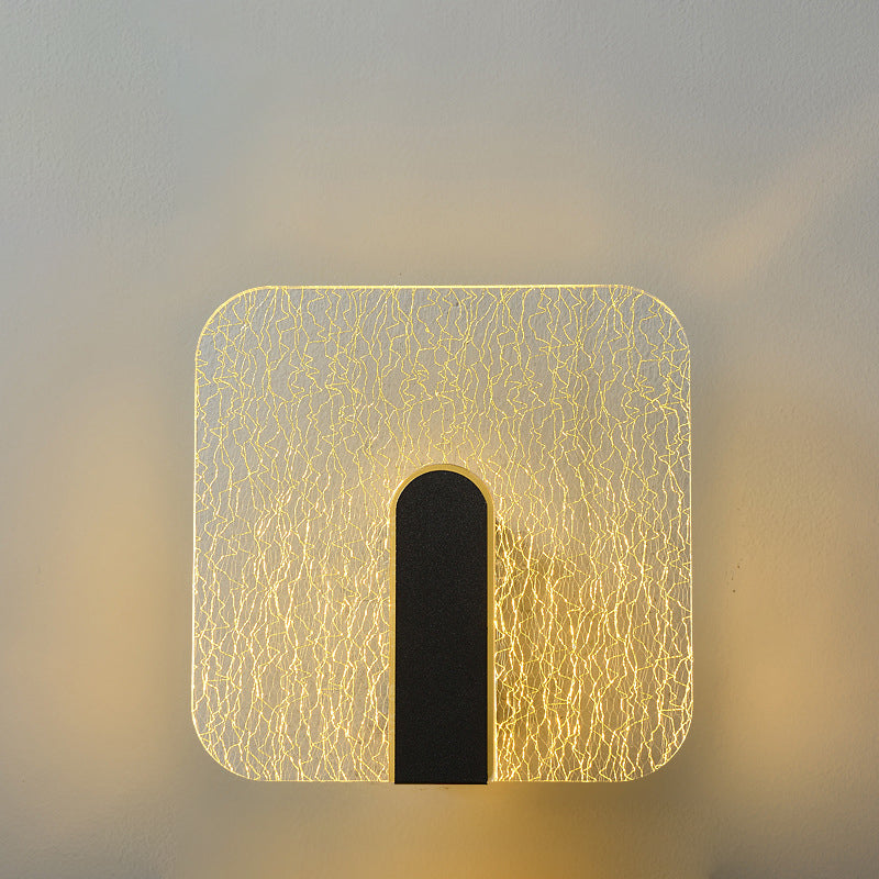 Aplique de pared LED de acrílico con forma de rectángulo cuadrado minimalista moderno para cabecera 