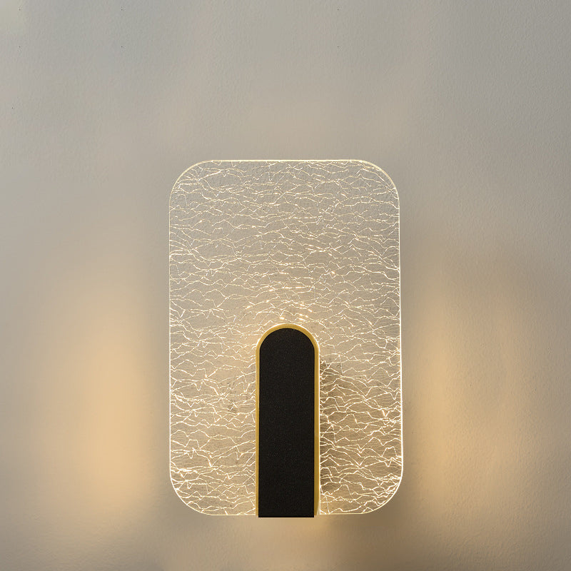 Aplique de pared LED de acrílico con forma de rectángulo cuadrado minimalista moderno para cabecera 