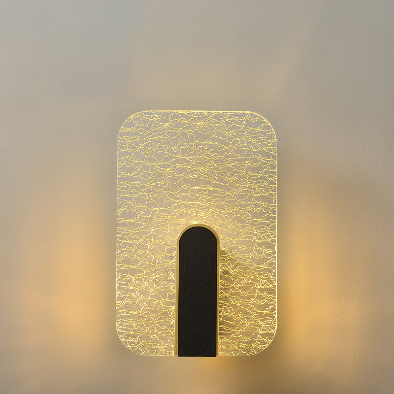 Aplique de pared LED de acrílico con forma de rectángulo cuadrado minimalista moderno para cabecera 
