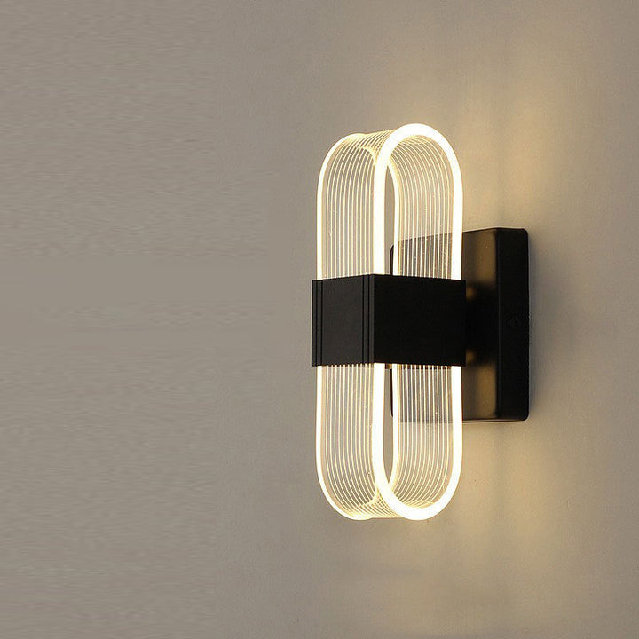 Applique Murale LED en Aluminium Rectangle Simplicité Moderne pour Salon 