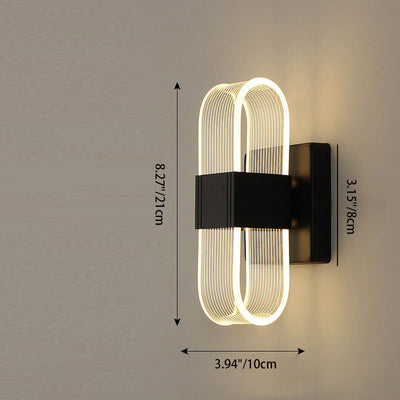 Moderne Einfachheit Rechteck Aluminium LED Wandleuchte für Wohnzimmer 