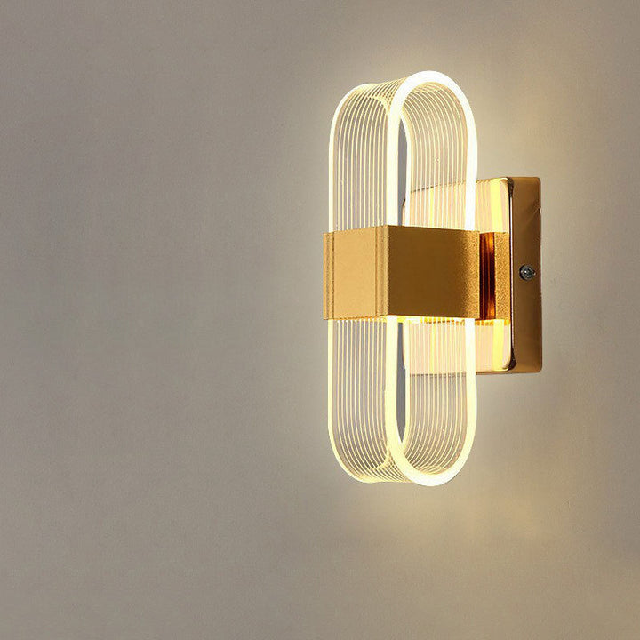 Applique Murale LED en Aluminium Rectangle Simplicité Moderne pour Salon 