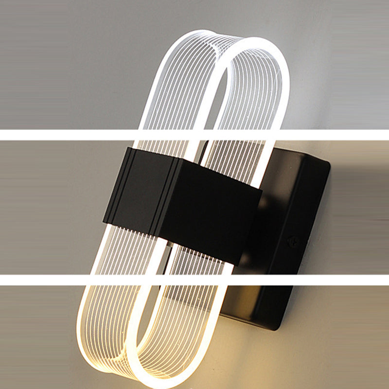 Applique Murale LED en Aluminium Rectangle Simplicité Moderne pour Salon 