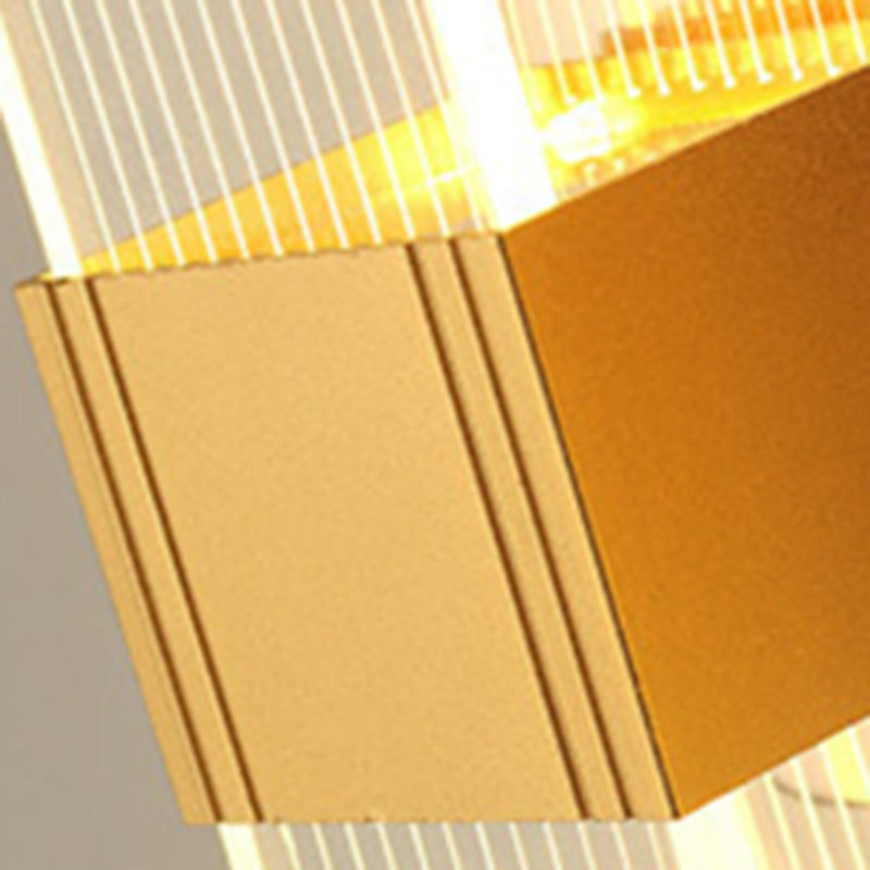 Applique Murale LED en Aluminium Rectangle Simplicité Moderne pour Salon 