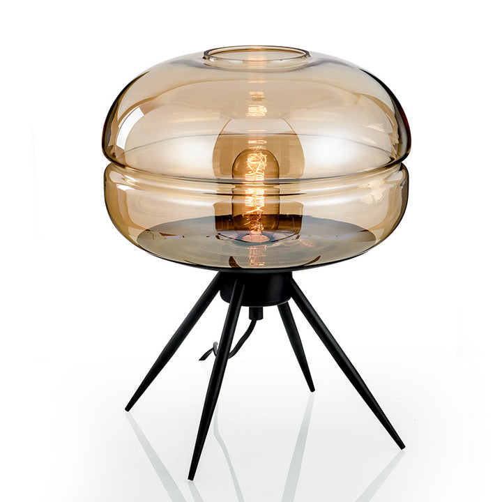 Lampe de table contemporaine en verre nordique fer 1 - lumière pour salon 