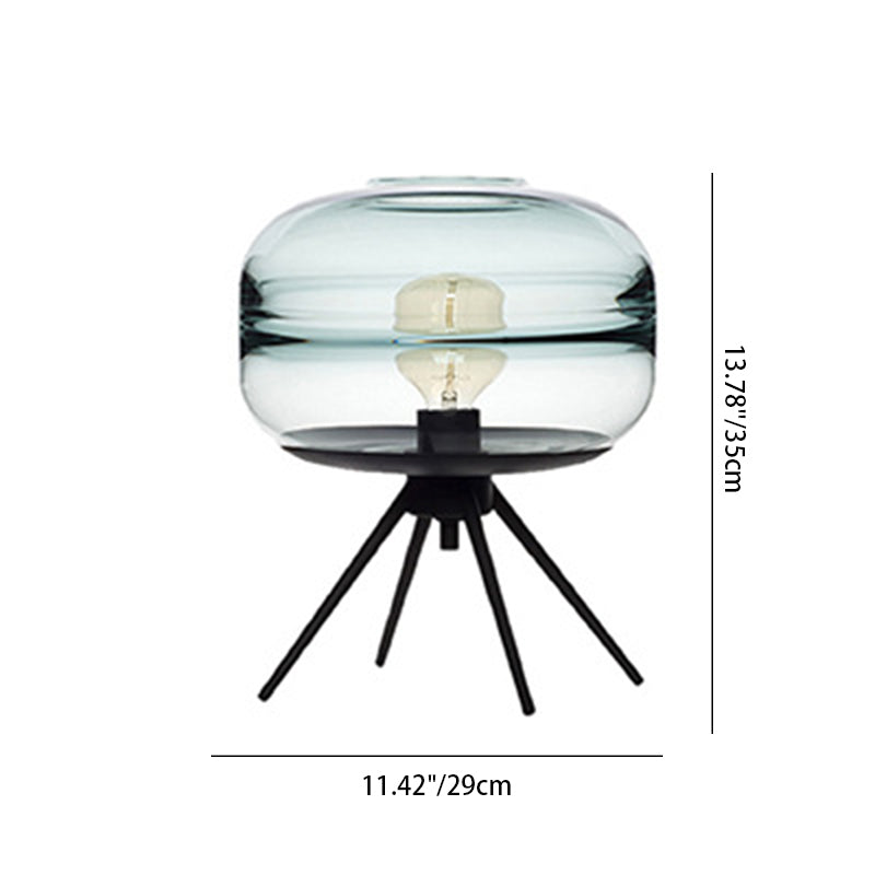 Lampe de table contemporaine en verre nordique fer 1 - lumière pour salon 
