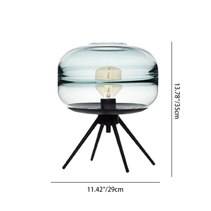 Lampe de table contemporaine en verre nordique fer 1 - lumière pour salon 
