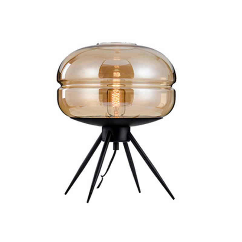 Lampe de table contemporaine en verre nordique fer 1 - lumière pour salon 