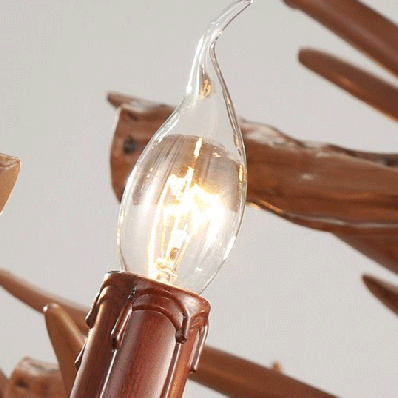Zeitgenössische kreative PVC Eisen Geweih Form 8 - Licht Kronleuchter für Esszimmer 