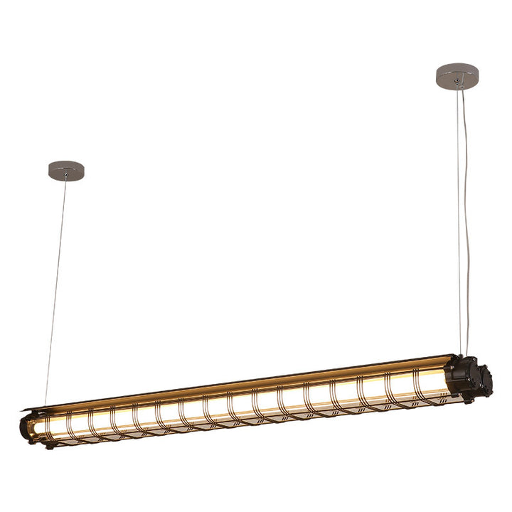 Contemporary Retro Round Tube Hardware Acrylic 1/2 - Light Chandelier Island Light For Dining Room