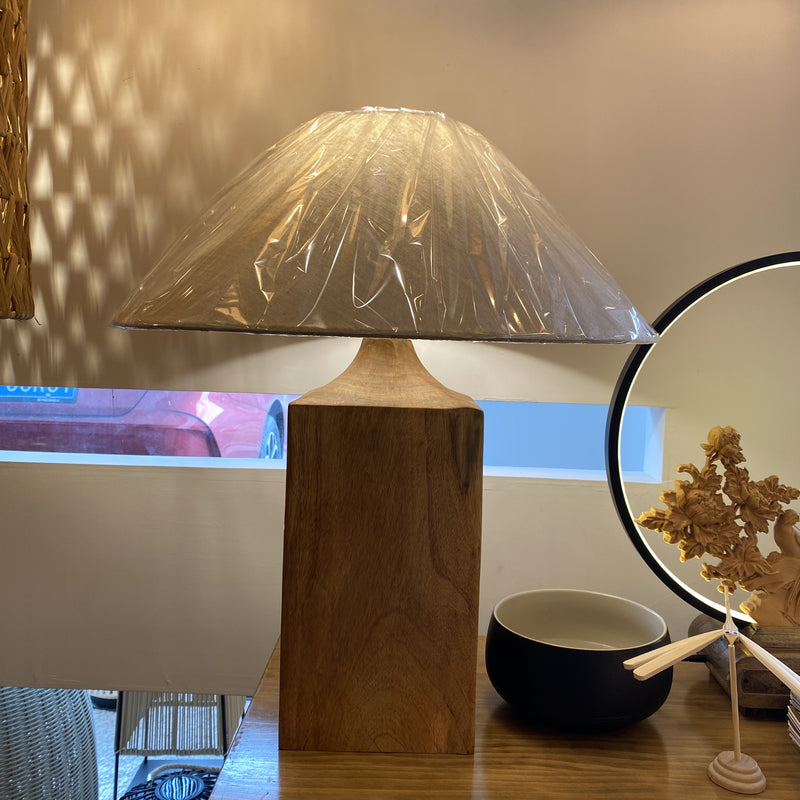 Modern Simplicity Umbrella Shape Fabric Wood 1 - Light Table Lamp For Living Room