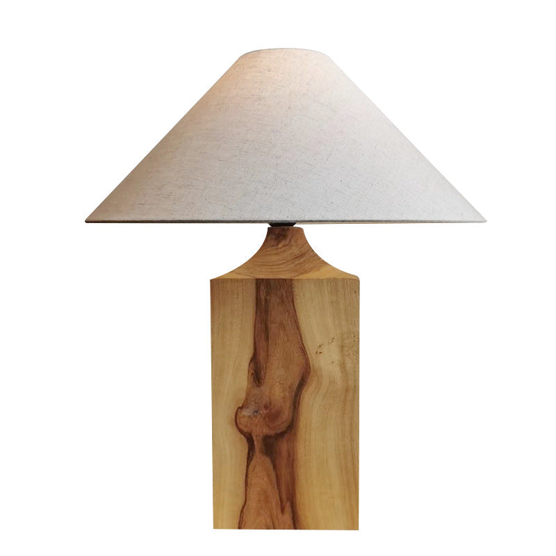 Lámpara de Mesa de Madera con Forma de Paraguas de Simplicidad Moderna 1 - Luz para Sala de Estar 