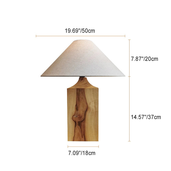 Lámpara de Mesa de Madera con Forma de Paraguas de Simplicidad Moderna 1 - Luz para Sala de Estar 