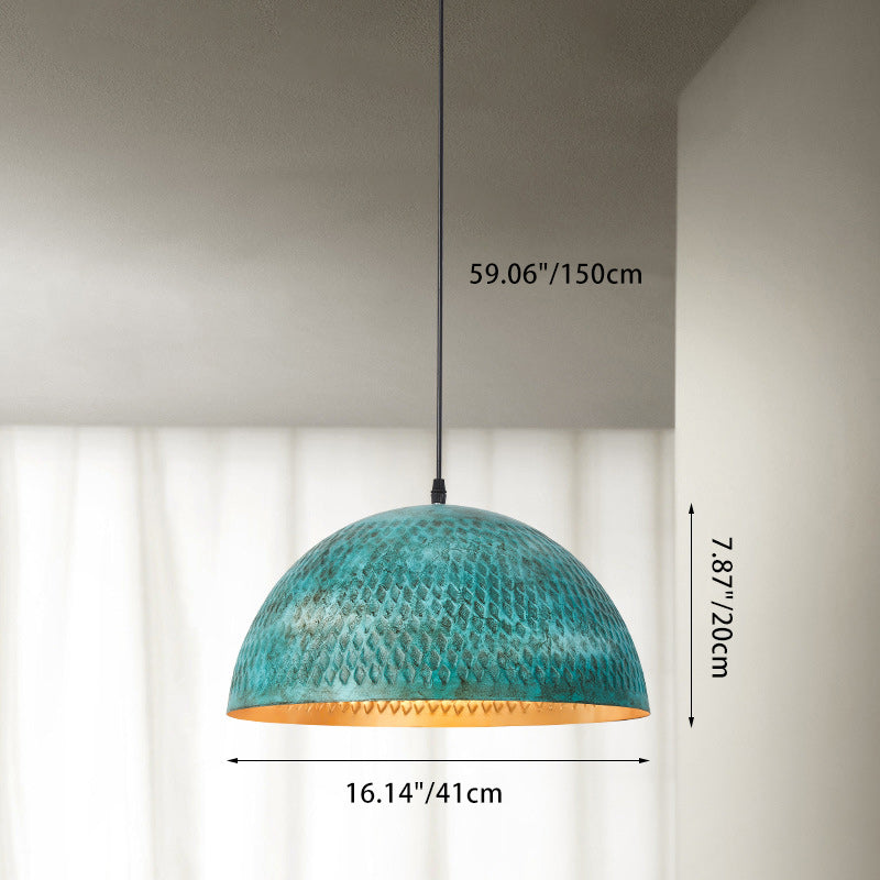 Moderno Art Deco Hemisferio de Hierro 1 - Luz Colgante para Comedor 