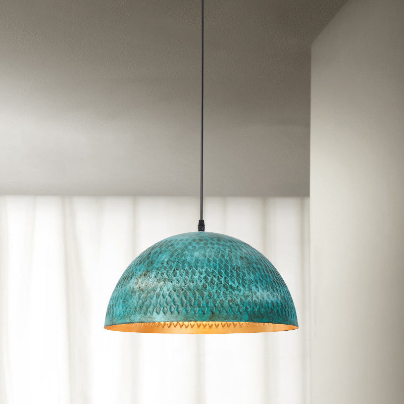 Moderno Art Deco Hemisferio de Hierro 1 - Luz Colgante para Comedor 